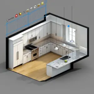 3D Kitchen Visualization with SketchUp